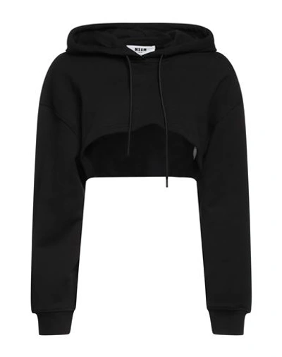 Shop Msgm Woman Sweatshirt Black Size M Cotton