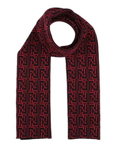 Shop Fendi Man Scarf Red Size - Wool, Polyamide