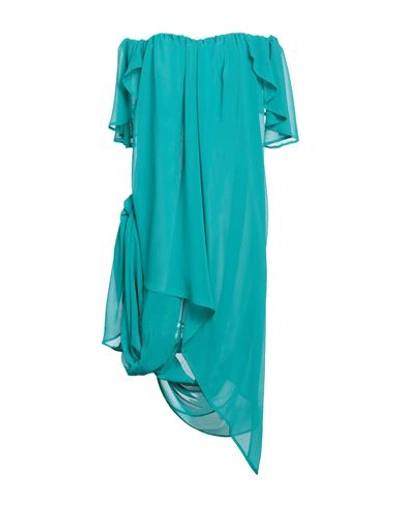 Shop Christian Pellizzari Woman Top Turquoise Size 6 Viscose, Polyester In Blue