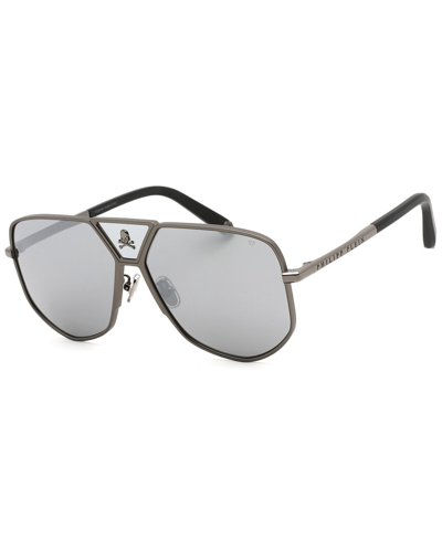 Shop Philipp Plein Unisex Spp009v 61mm Sunglasses In Grey