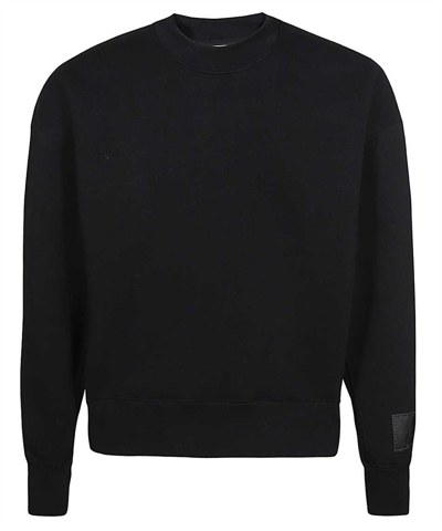 Shop Ami Alexandre Mattiussi Logo-embroidered Patch Sweatshirt In Black
