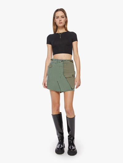 Shop Mother The G.i. Jane Mini Skirt On The Double (also In 23,24,25,26,27,28,29,30,31,32,33,34) In Green