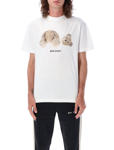 Shop Palm Angels Classic Bear T-shirt In White
