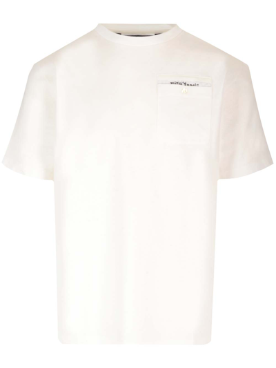 Shop Palm Angels White T-shirt With Pocket