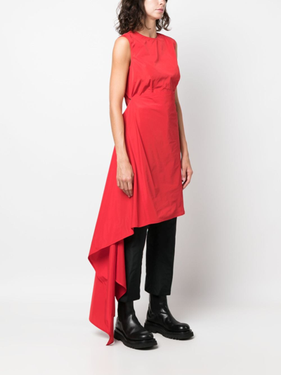 Shop Sofie D'hoore Detachable-panel Sleeveless Blouse In Red