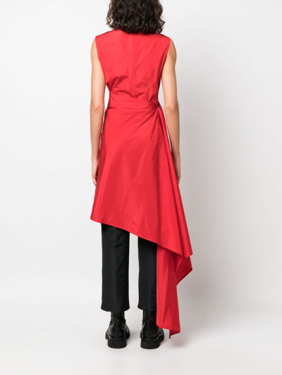 Shop Sofie D'hoore Detachable-panel Sleeveless Blouse In Red