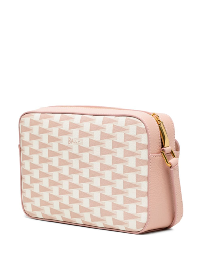 Bally Daniel Pennant-print Crossbody Bag In Pink