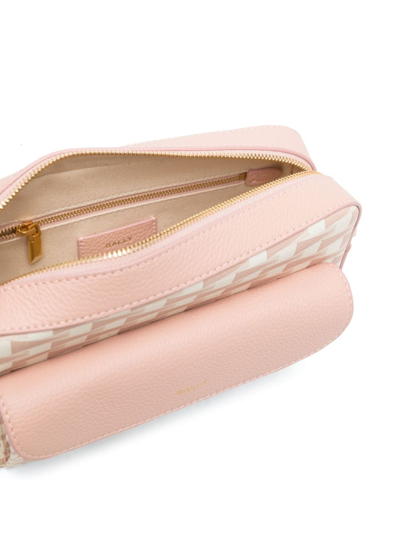 Shop Bally Daniel Pennant-print Crossbody Bag In Pink