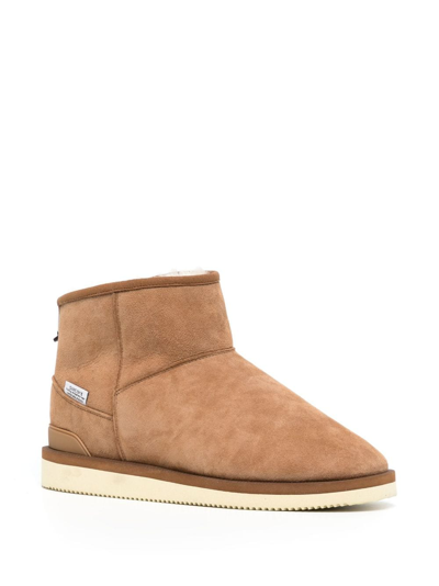 Suicoke Back Zip Boots In Brown