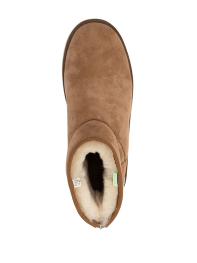 Suicoke Back Zip Boots In Brown