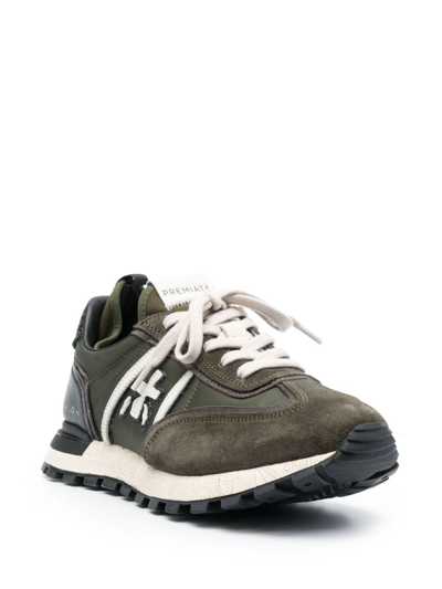 Premiata John Low Logo-patch Sneakers In Green