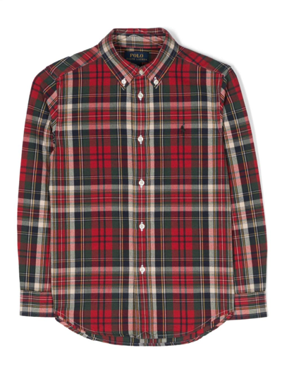 Shop Ralph Lauren Plaid-check Cotton Shirt In Red
