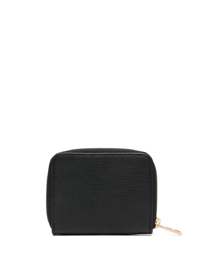 Zadig & Voltaire Small Zv Calf-leather Wallet In Black