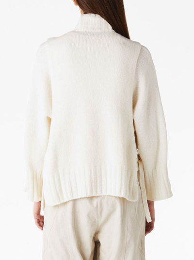 Shop Christopher Esber Escapee Layered High-neck Jumper In Neutrals