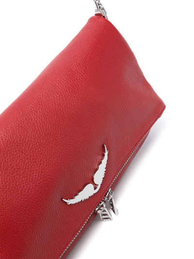Shop Zadig & Voltaire Rock Leather Crossbody Bag In Red