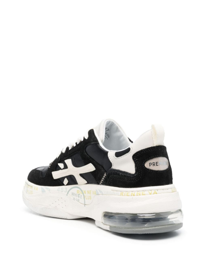 Premiata Drake Logo-patch Sneakers In Black