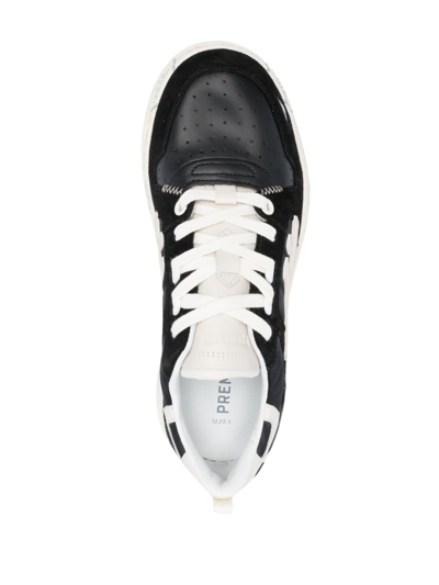 Premiata Drake Logo-patch Sneakers In Black