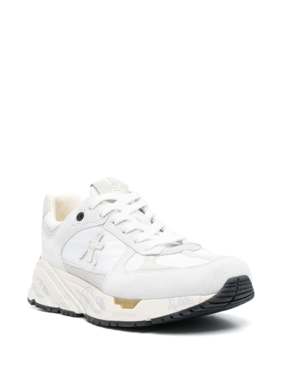 Shop Premiata Mase Panelled Sneakers In Neutrals