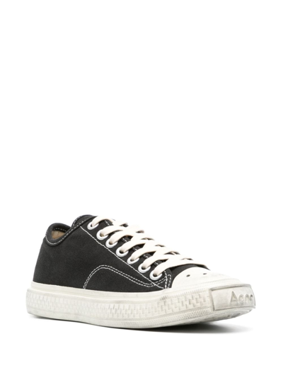 Shop Acne Studios Ballow Tag Distressed-effect Sneakers In Black