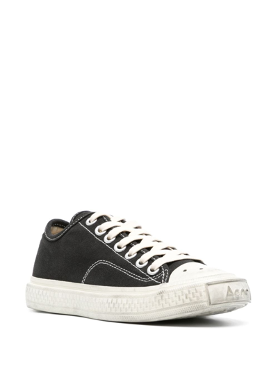 Acne Studios Ballow Tag Distressed-effect Sneakers In Black