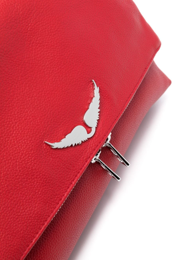 Zadig & Voltaire Rocky Leather Crossbody Bag In Red