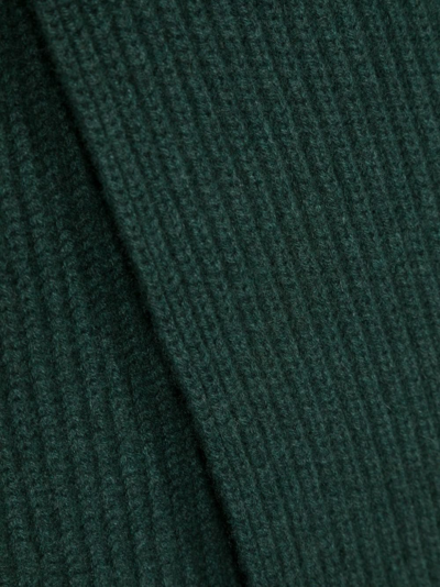 Shop Boglioli Ribbed-knit Cashmere Scarf In Green