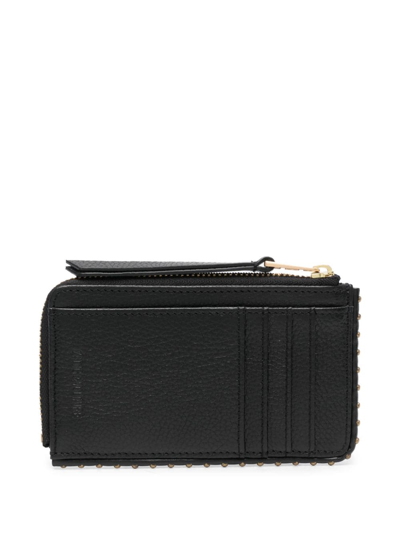 Shop Zadig & Voltaire Zv Calf-leather Wallet In Black