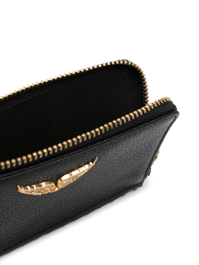 Shop Zadig & Voltaire Zv Calf-leather Wallet In Black