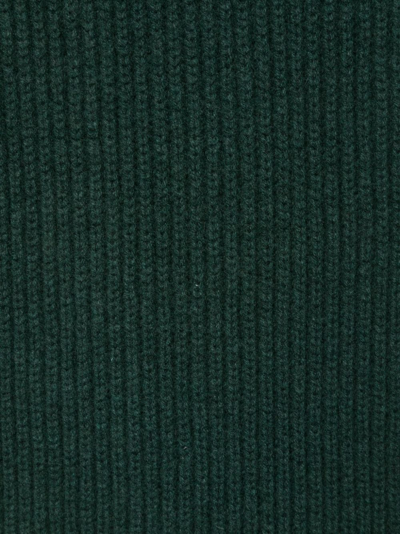 Shop Boglioli Ribbed-knit Cashmere Scarf In Green