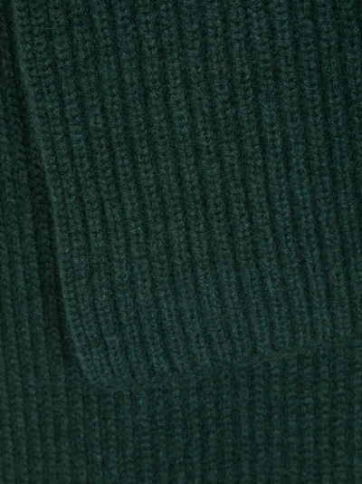 Shop Boglioli Ribbed-knit Cashmere Scarf In Green