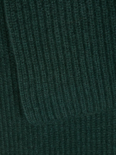 Boglioli Ribbed-knit Cashmere Scarf In Green