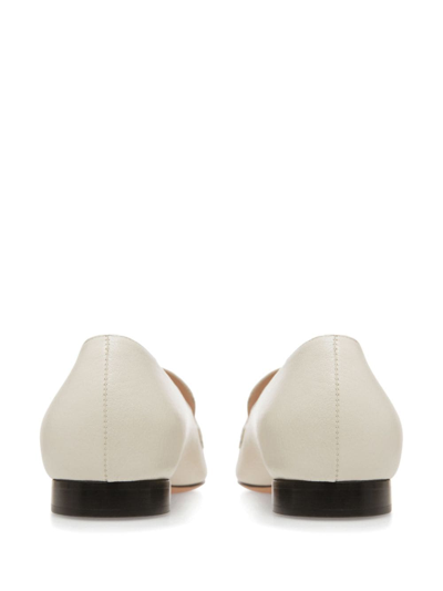 Bally O'brien Crocodile-embossed Loafers In White
