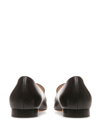 Shop Bally O'brien Grained Loafers In Black