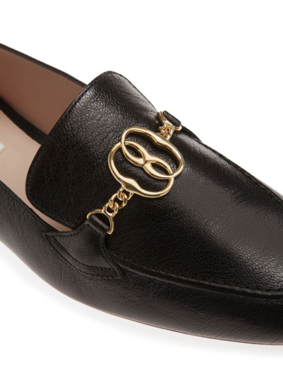 Shop Bally O'brien Grained Loafers In Black