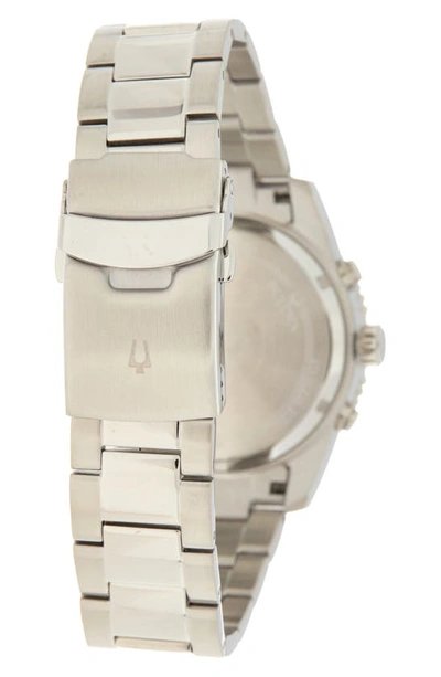 Bulova 3-hand Quartz Stainless Steel Bracelet Watch, 44mm In White