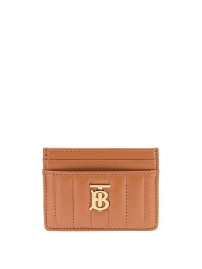 Shop Burberry Card Holder In Brown