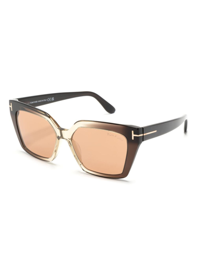 Tom Ford Winona Cat-eye Frame Sunglasses In 5347j
