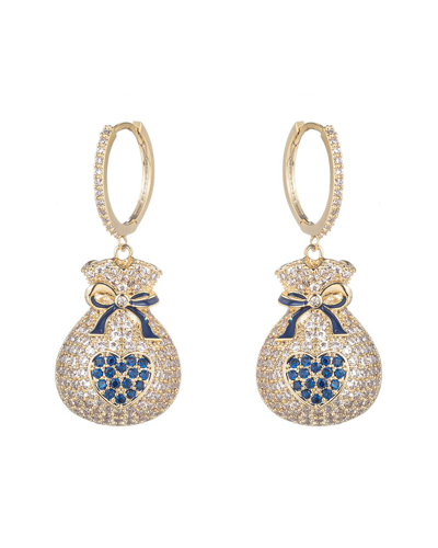 Eye Candy La Cz Money Bag Earrings