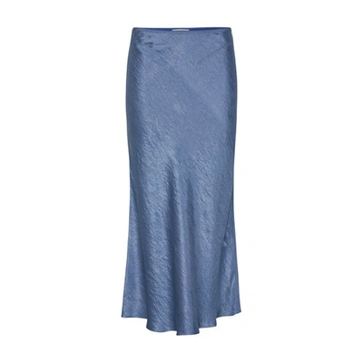 Shop Anna October Sandra Midi Skirt In Blue