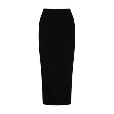 Shop Alexander Mcqueen Pencil Midi Skirt In Black