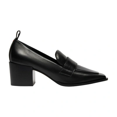 Shop Aeyde Anka Heeled Loafers In Black