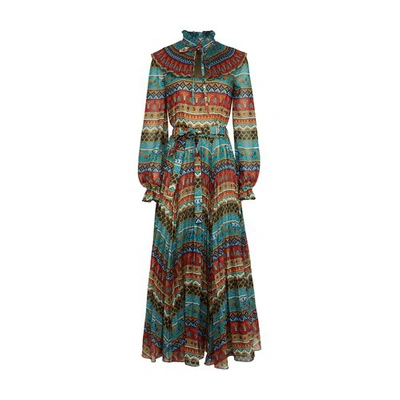 Shop La Doublej Nefertiti Midi Dress In Giza_turquoise