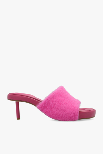 Shop Jacquemus Argilla Platform Slides In Pink