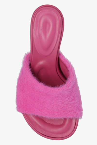 Shop Jacquemus Argilla Platform Slides In Pink