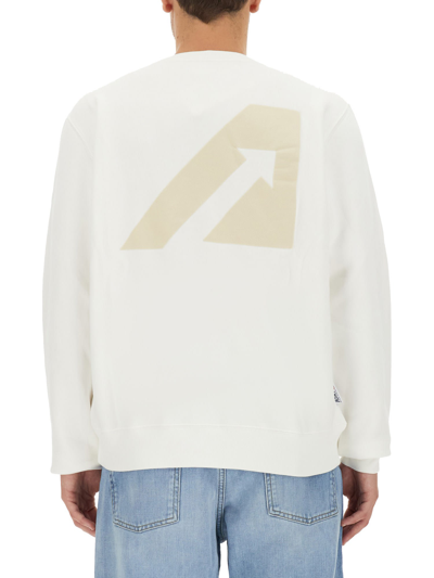 Shop Autry Sweatshirt With Logo In Bianco