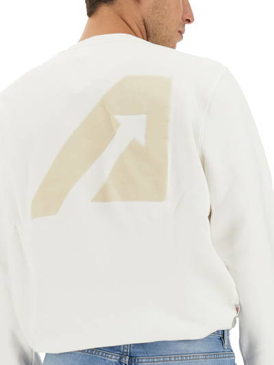Shop Autry Sweatshirt With Logo In Bianco