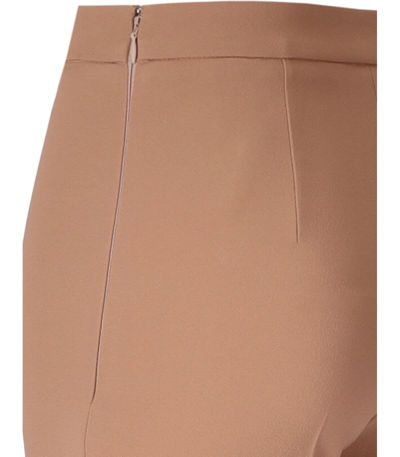 Shop Elisabetta Franchi High-waisted Palazzo Trousers In Nude