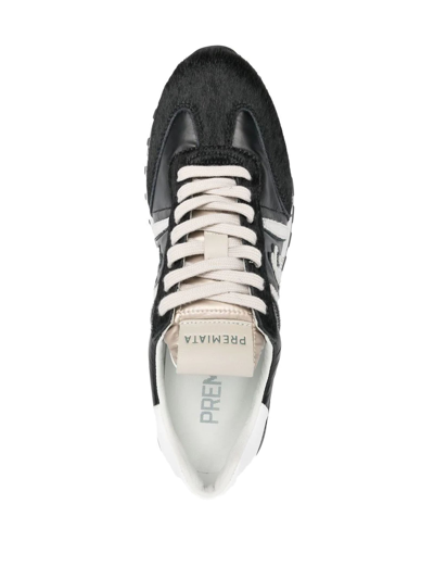 Shop Premiata Black Lucy Sneakers In Nero