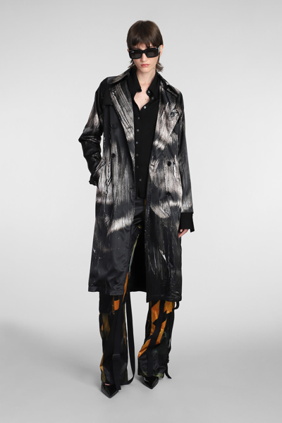 Shop Louisa Ballou Coat In Black Nylon