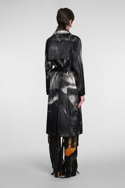 Shop Louisa Ballou Coat In Black Nylon